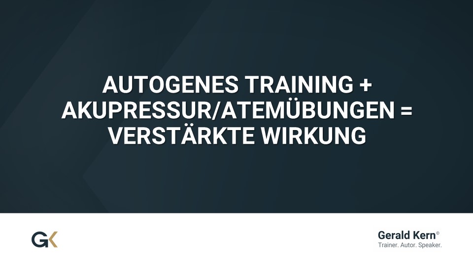 Autogenes Training, Akupressur, Atemübungen